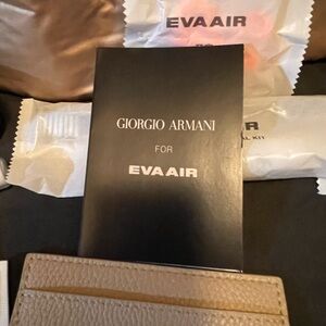 Giorgio Armani EVA Air Royal Laurel Class Amenity Hard Case in bag -NEW